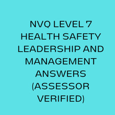 NVQ Level 7 Health Safety