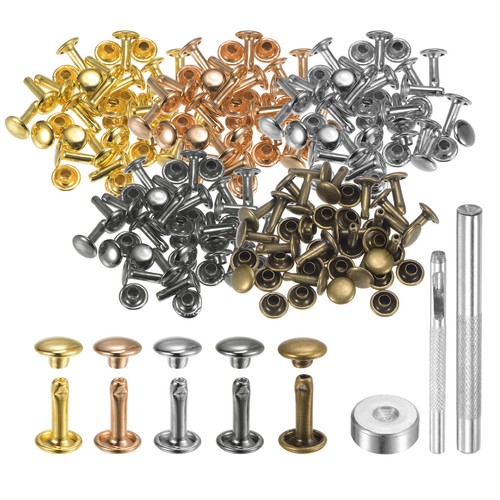 100 sets leather rivets - 100,