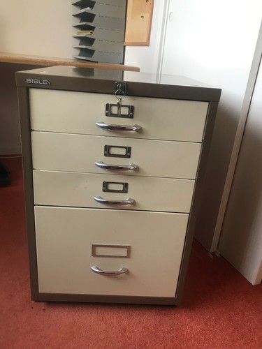 Bisley vintage metal drawer - metal, 4-drawer