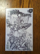 Teen Titans # 1 : Michael Turner Sketch Cover Signed Geoff Johns 987/1999 COA