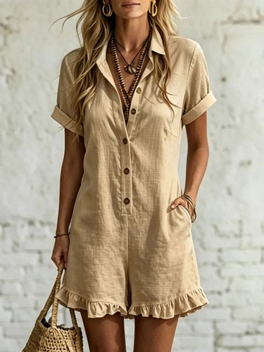 Women summer jumpsuit shirt - summer,