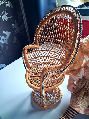 Wicker peacock style - wicker, doll