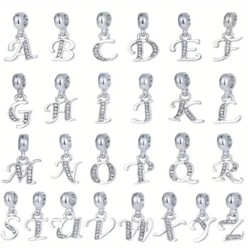 Letter initial charm silver - charm,