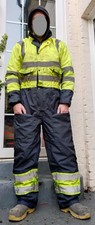 PORTWEST Yellow & Blue Hi Vis waterproof overalls boilersuit 39-41" Chest 31 Leg