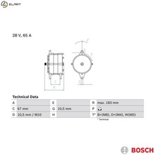 ALTERNATOR 0 986 039 490 FOR
