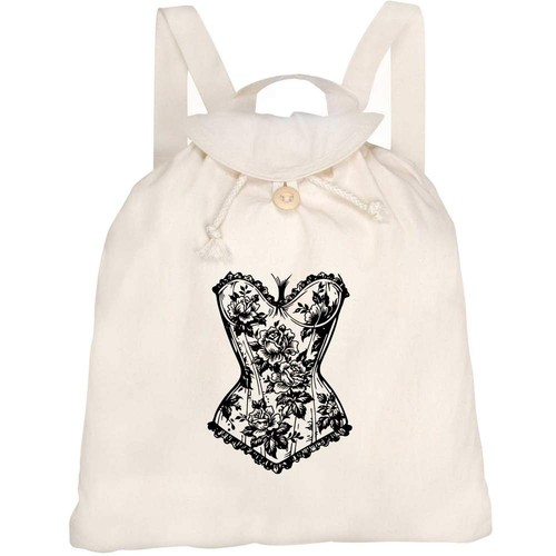 Floral corset canvas - corset',