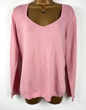 Vintage Next Petite Baby Pink Knit Jumper UK 14 Lightweight V Neck Y2K Pastel