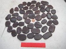  2 kg  of medium sized slate pebbles,flat, sea/beach worn for/crafting 
