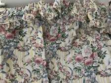 St Michael Floral Curtains Vintage Cottagecore, & Frilled Valance each 68”W x72L