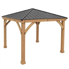 Meridian Gazebo 12ft x 12ft with Aluminium Roof and UPVC Guttering by Yardistry