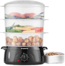 Emperial Food Steamer 3 Tier Electric Vegetable Steamer with Rice Bowl - 800W