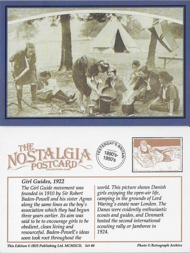 Postcard danish girl guides - danish,