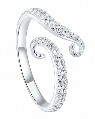 White gold octopus tentacle - white,