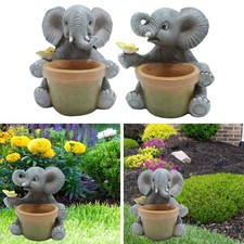 Garden Elephant Statue Planter