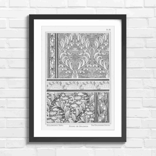 Art nouveau floral - art, pattern