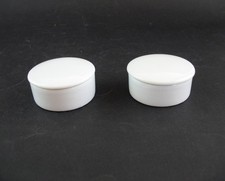 2 Limoges Plain White Trinket
