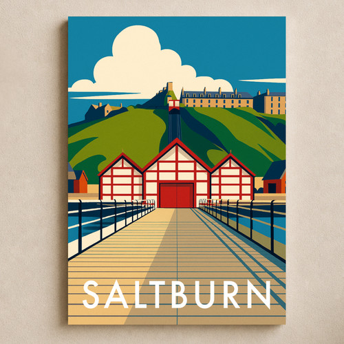 Saltburn travel poster - travel, print