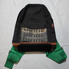 JDM Bride Fabric Takata Racing Harness Green Backpack Ruck Sack Bag