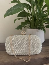 Pearl Clutch Bag Bride Bag Chain Wedding Hen Honeymoon Bridesmaid Bridal