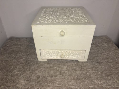Vintage white wooden hand