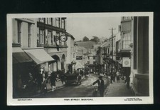 BIDEFORD Devon  High Street  with Shops / people / CAR  RP 