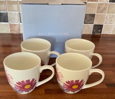 BELLEEK LINING WILD ASTER 4 PIECE MUG SET 7903