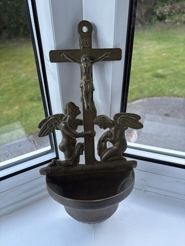Antique french holy water font - antique,