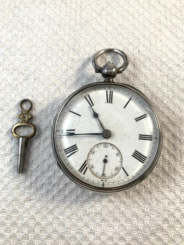Antique sterling silver pocket - sterling,