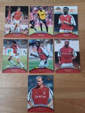 SET OF 7 ARSENAL TOPPS PREMIER GOLD 2001 FOOTBALL CARDS
