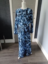 Ladies Primark Edit Blue Black Patterned Maxi Dress UK 16 BNWOT
