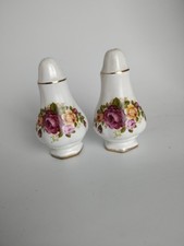 Royal Albert Old Country Roses Salt Pepper Pots Cruet Set