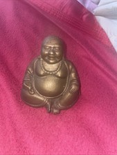 Vintage  Brass/Bronze Buddha Figurine of A Seated Laughing Buddha 