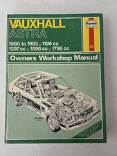 Vauxhall Astra Mk1 Haynes Manual 1980 to 1983 Petrol GTE SR Hatchback Estate