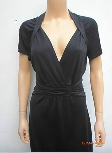 Issa london black silk jersey - black,