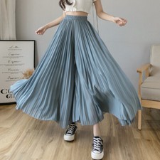 Lady Chiffon Pleated Wide-Leg