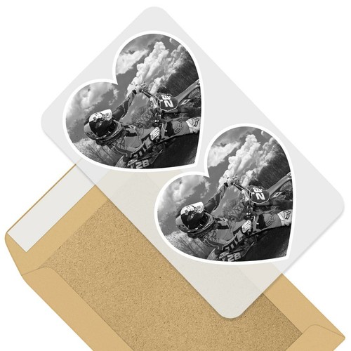 Heart stickers cm bw - 2,