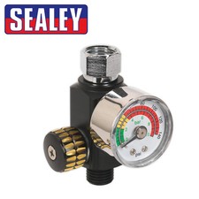 Sealey On-Gun Air Pressure Regulator / Gauge upto 140psi for Air Tools Spray Gun