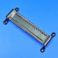 Vintage Car Door check strap - Black 150mm long with black staples