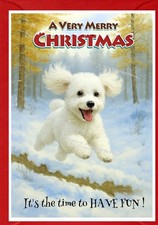 Poodle (white) Dog Christmas