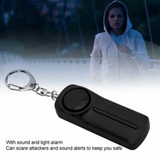 BLACK Mini Personal Alarm Keychain With 130dB Loud Siren Safety Self Protect|