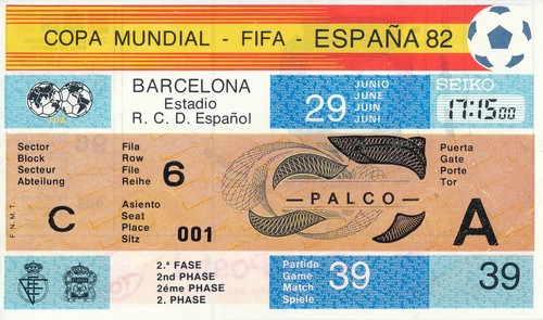 Ticket world cup - world, spain