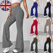 Womens Houndstooth Flared