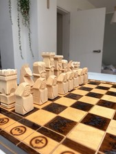 Hand Carved Wooden Chess Set
