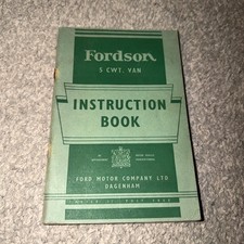 Fordson 5 cwt Van Instruction
