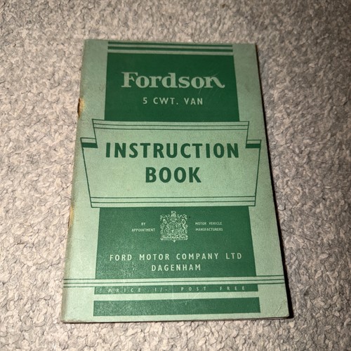 Fordson cwt van instruction - 5,