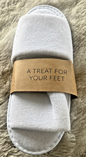 New White Toweling Mule