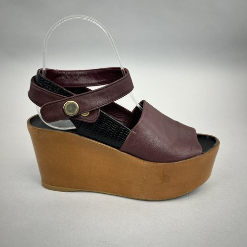 Whistle burgundy black - black, leather