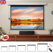 60 -120'' Electric Motorised Projector Screen Home Cinema Remote Control HD TV A