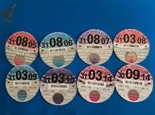 OLD USED TAX DISC  8x FROM