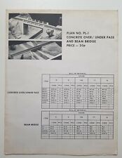 Rare vtg Plastruct EMA Plan No PL-1 Concrete Over/Under Pass & Beam Bridge 1968